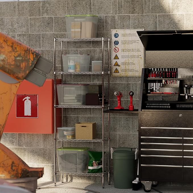 14" Deep x 30" Wide x 86" Height Wire Shelving Kit | 5-Tier | NSF Commercial - Image 2