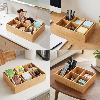 2 Pack Bamboo Desk Organizer - Image 5
