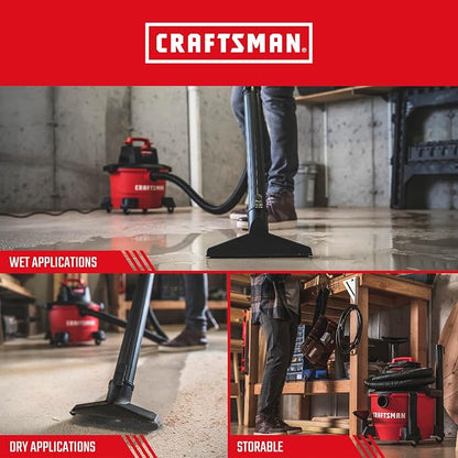 CRAFTSMAN CMXEVBE17584 6 Gallon 3.5 Peak HP Wet Dry Vac, Portable Shop Vacuum - Image 4