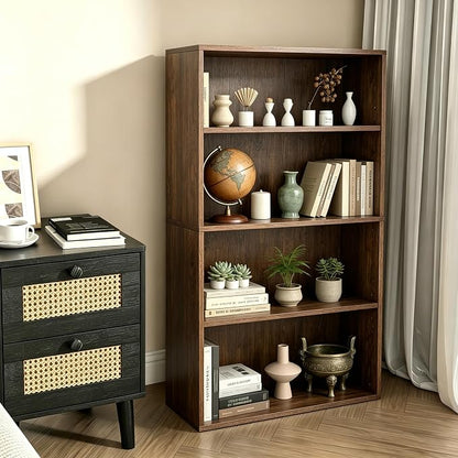 HealSmart 4 Tier Bookcase, Industrial 5 Book Shelf, 9.2" D x 23.8" W x 42" H - Image 7
