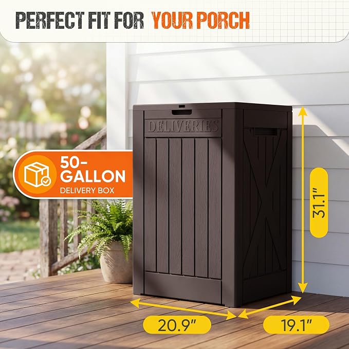 Flamaker 50 Gallon Deck Box, Package Delivery Storage Box - Image 7