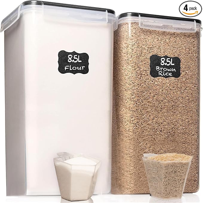 WHITE FEATHER SUPPLIES 8.5L/287Oz Extra Large Airtight Food Storage Containers by WhiteFeather