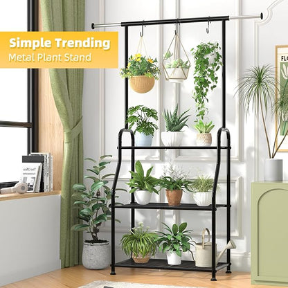 Simple Trending Plant Stand Indoor Outdoor, Heavy Duty Metal 3 Tiered Hanging - Image 4