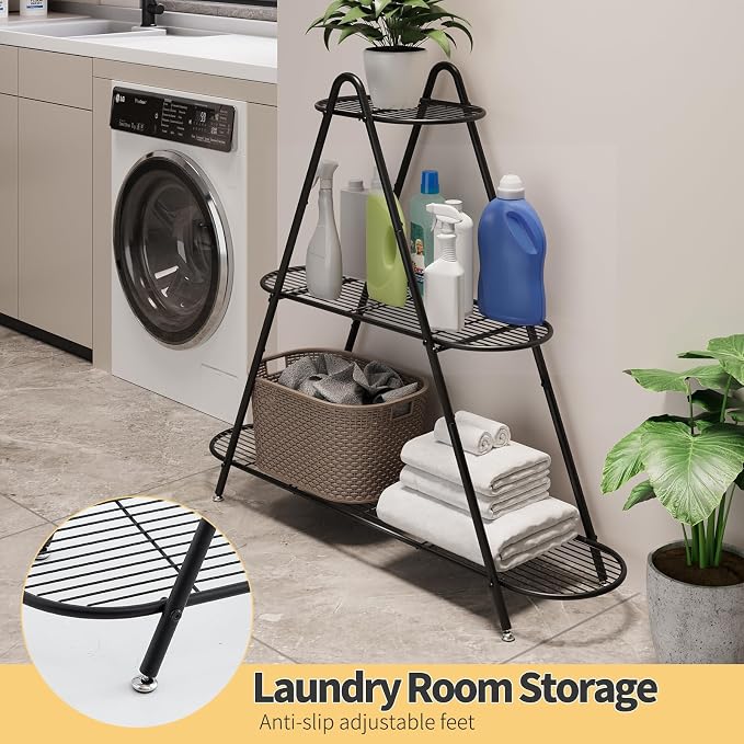 Plant Stand for Patio, 3-Tier Metal Plant Shelf–Indoor/Outdoor Display Rack for - Image 8