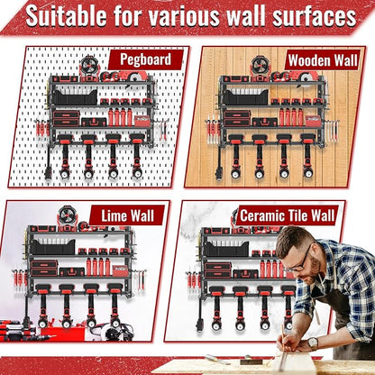 Power Tool Organizer Wall Mount, Metal Power Tool Storage Rack - Image 7