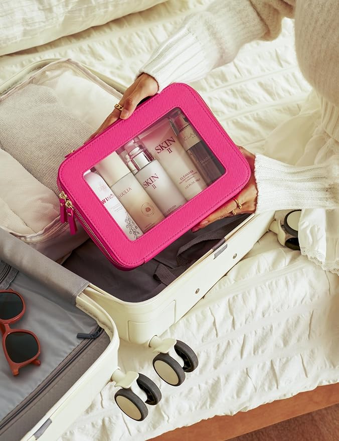 Popvibe Clear Makeup Bag Travel Cosmetic Case Transparent Toiletry Bag - Image 5
