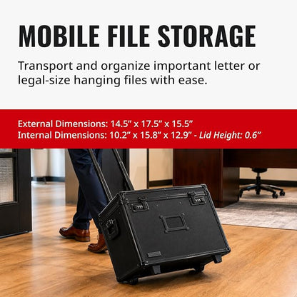 Vaultz Locking Mobile File Chest, Letter/Legal Files, 17.5" X 15.5" X 14.5" - Image 7