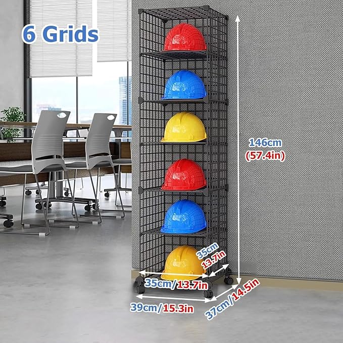 Stackable Safety Helmet Storage Boxes, Large Adjustable Hard Hat Placement - Image 2