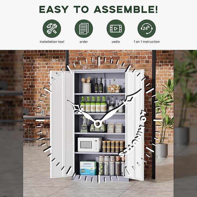 Greenvelly Metal Storage Cabinet - Image 5