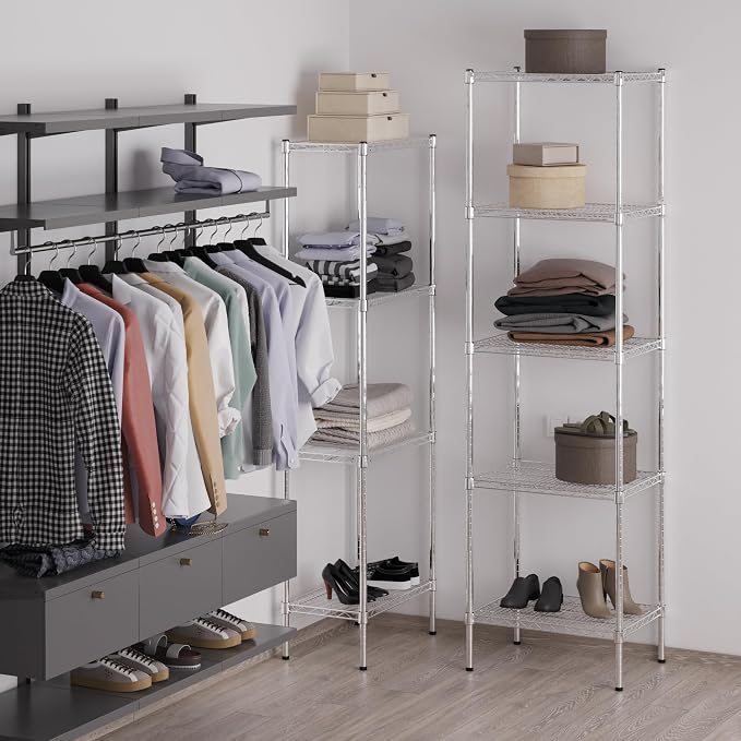 18" Deep x 24" Wide x 86" Height Wire Shelving Kit | 5-Tier | NSF Commercial - Image 5