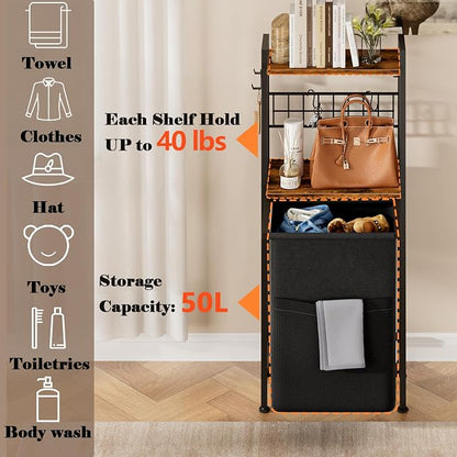 Furnulem Laundry Hamper, Vertical Laundry Basket - Image 7