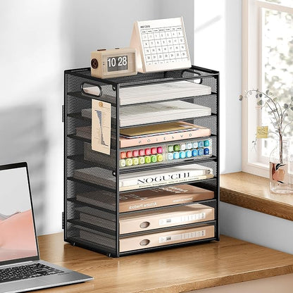 SUBEKYU 9 Tier Paper Organizer for Desk - Image 5