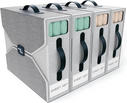 4 Pack Bed Sheet Organizers by NeatlyThere