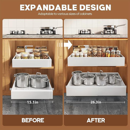 Seinloes 2 Pack Pull Out Cabinet Organizer - Image 2
