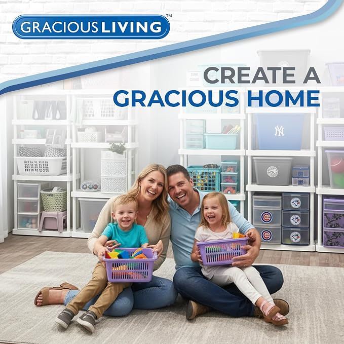 Gracious Living 4 Shelf Fixed Height Solid Light Duty Storage Unit 12 x 24 x - Image 6