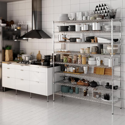 18" Deep x 60" Wide x 74" Height Wire Shelving Kit | 8-Tier | NSF Commercial - Image 6