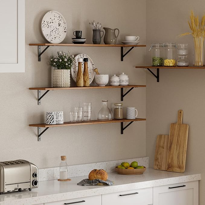DINZI LVJ Long Wall Shelves, 55.1Inch Wall Mounted Shelves, Extra Large - Image 5