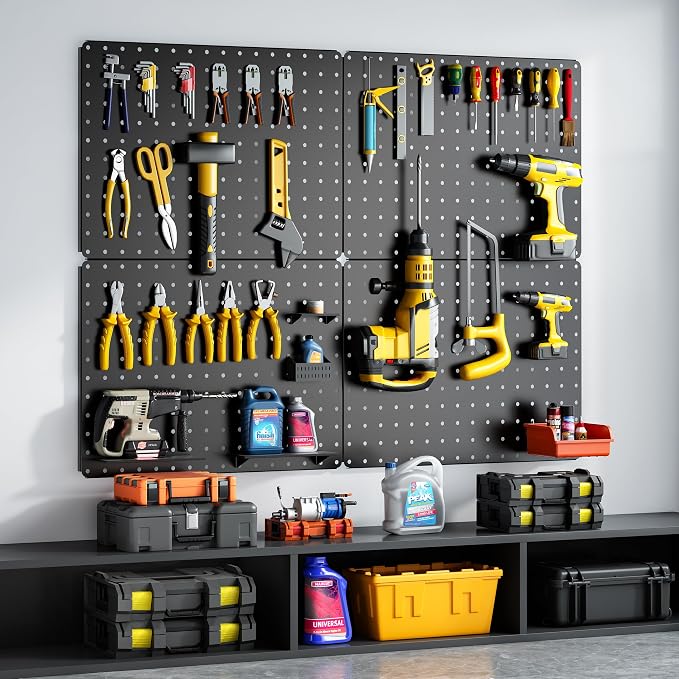 Peg Board, Includes 4 Pack Black Peg Board Panels - Image 2