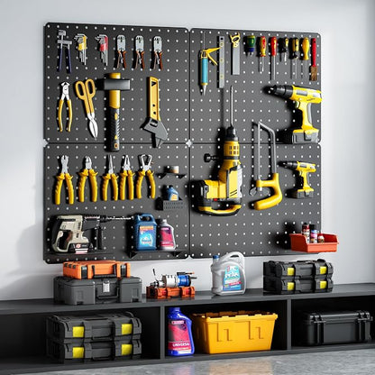 Peg Board, Includes 4 Pack Black Peg Board Panels - Image 2