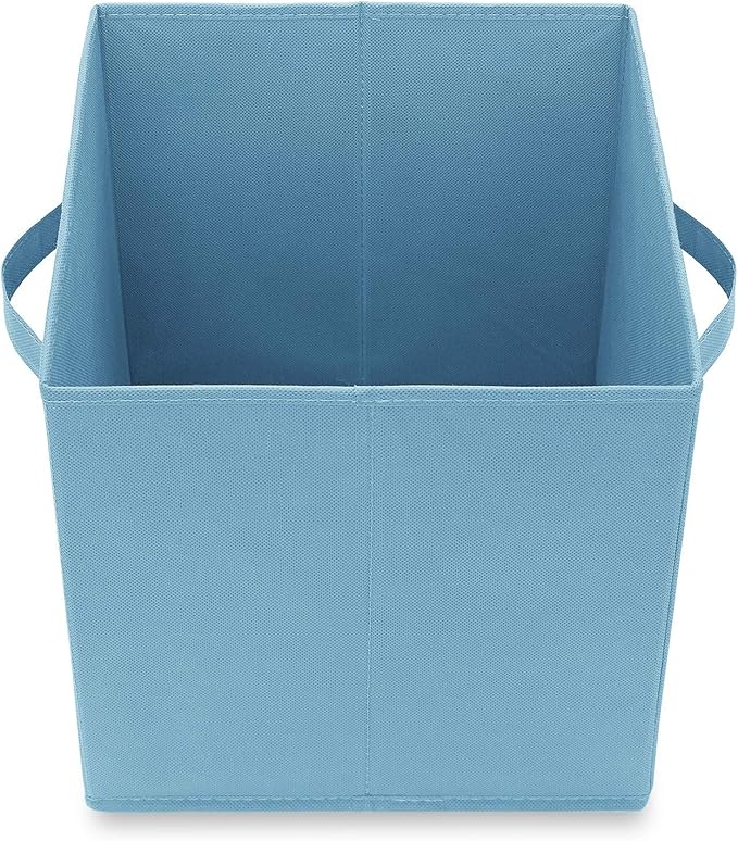 Casafield Set of 6 Collapsible Fabric Cube Storage Bins, Baby Blue - Image 4