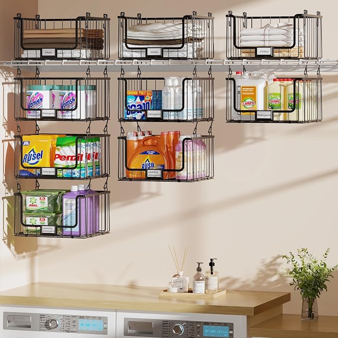 4-Tier Hanging Laundry Room Organizer - Image 6