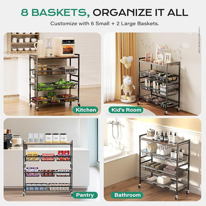 Cinati 4-Tier Utility Kitchen Cart - Image 6
