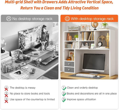 REIBII Desktop Bookshelf, Adjustable Desktop Organizer, High-Capacity Desk - Image 8