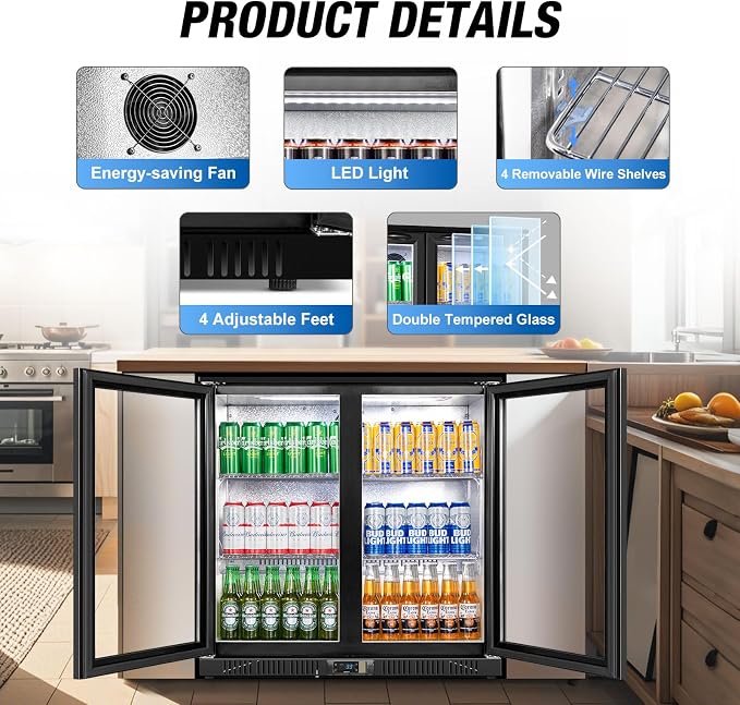 Beverage Refrigerator Under Counter, Back Bar Cooler - Image 4