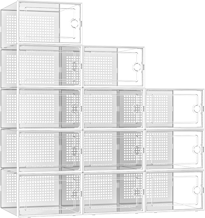 Kuject X-Large Shoe Storage Boxes 12 Pack, Entryway & Under-Bed Storage - Image 9