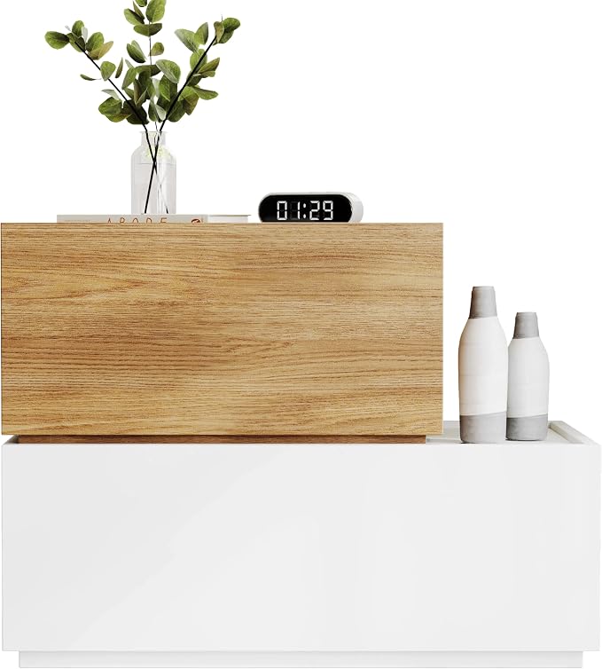 Modern Nightstand Modular Stackable Drawers Modular Storage Bedroom Furniture - Image 4