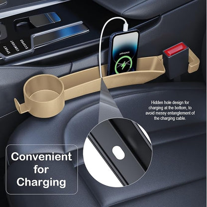Car Seat Gap Plug with Storage Slot, Auto Gap Filler Organizer with Cup Holder - Image 6