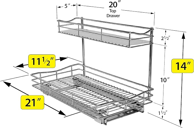 LYNK PROFESSIONAL® Pull Out Under Sink Kitchen Cabinet Organizer - Image 6