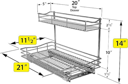 LYNK PROFESSIONAL® Pull Out Under Sink Kitchen Cabinet Organizer - Image 6