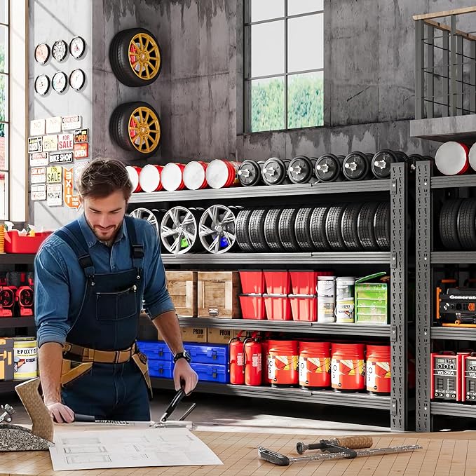 60"W Metal Shelving Units, 5000LBS Garage Shelving Heavy Duty, 4 Tier Tall - Image 3