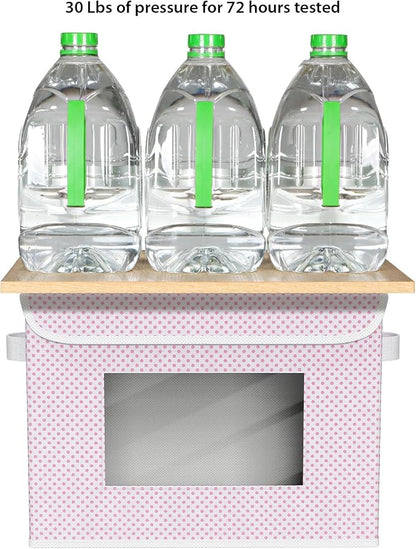 Univivi Fabric Foldable Storage Boxes Large Collapsible Stackable Storage Bins - Image 3