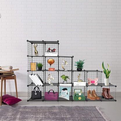 TUMUCUTE Wire Cube Storage Organizer, Metal Storage Shelves Bookshelf, - Image 6