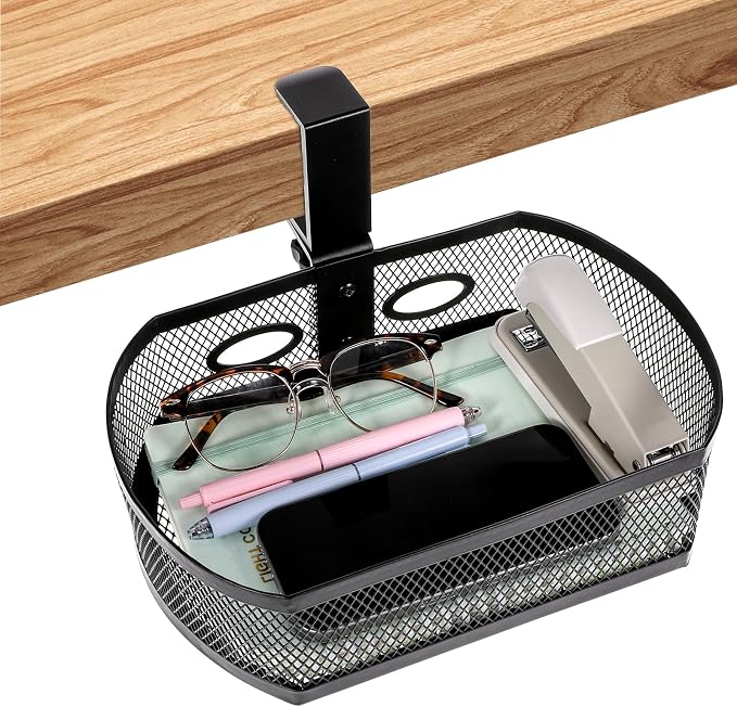 Under Desk Storage Drawer Organizer, Clamp on Under Table Shelf Hanging Desk by Unknown
