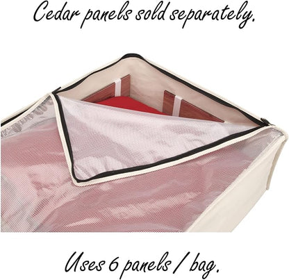 Household Essentials 3364-1 Cotton Canvas Blanket Storage Bags | Natural - Image 5