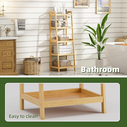 Bookshelf, 5 Tier Ladder Bookcase - Image 6