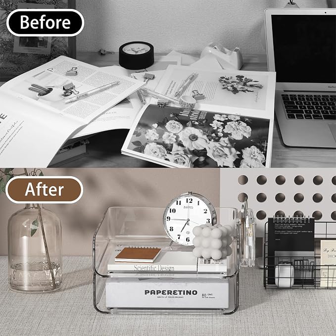 2-Tier Acrylic Paper Tray Organizer - Image 7