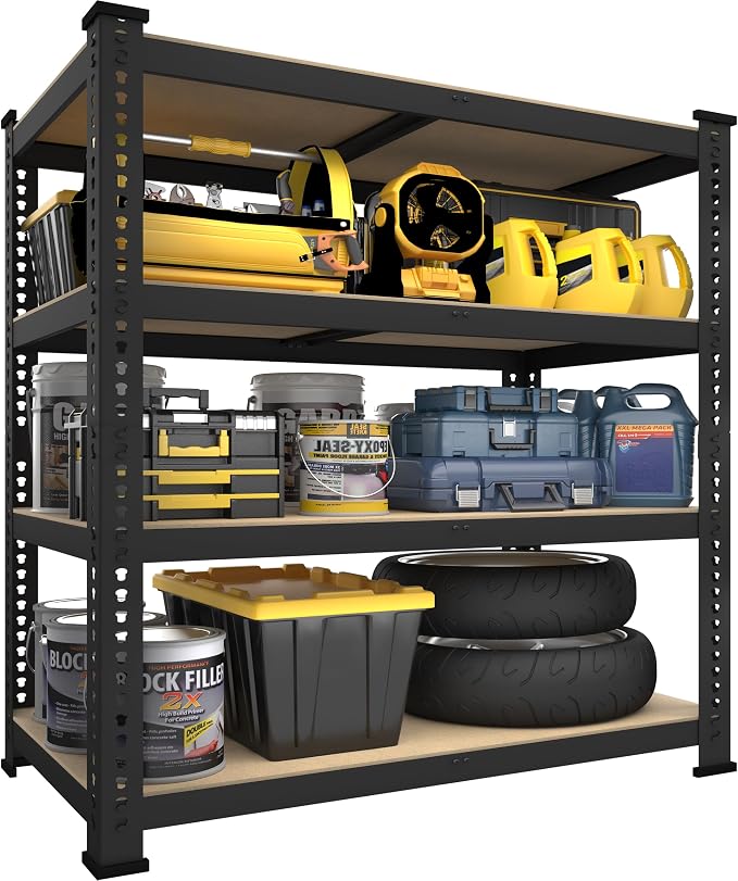 PrimeZone 40" W x 20" D x 59" H Heavy Duty Storage Shelves, 4 Tier Adjustable by PrimeZone