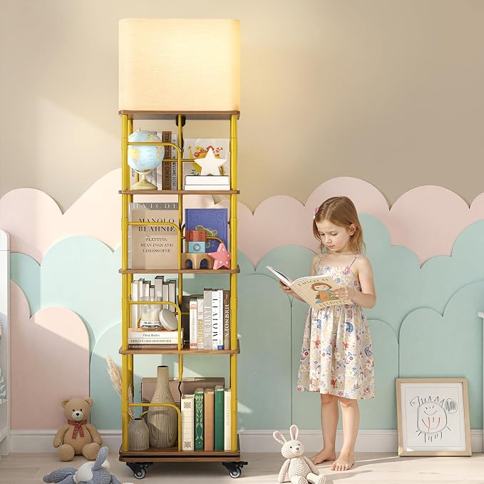 Quikraen 4-Tier Rotating Bookshelf - Image 7