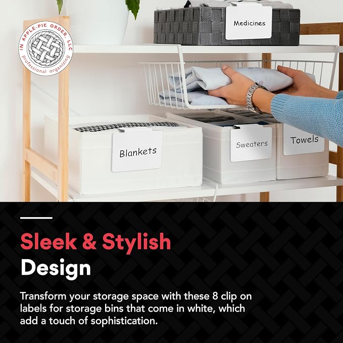 Labels for Storage Bins | Metal Storage Bin Clips - Image 7
