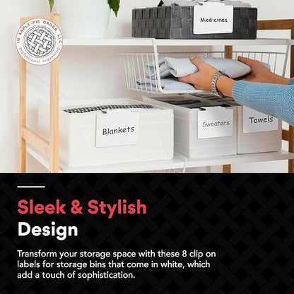 Labels for Storage Bins | Metal Storage Bin Clips - Image 7