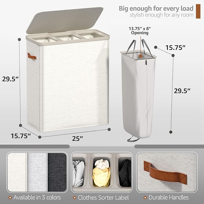Sorbus Laundry Hamper with Lid - Image 2