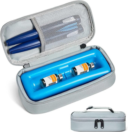 Insulin Vial Cooler Travel Case TSA Approved 300g Reusable Ice Brick Insulin by WOODAKE