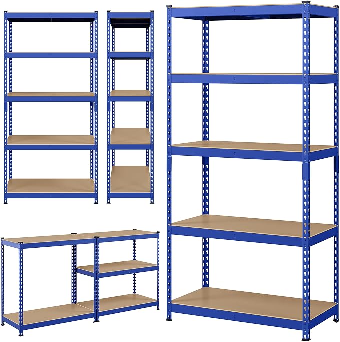 Topeakmart 5-Tier Utility Shelves, Metal Storage Shelves Garage Shelving Unit - Image 8