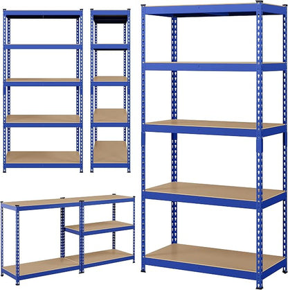 Topeakmart 5-Tier Utility Shelves, Metal Storage Shelves Garage Shelving Unit - Image 8