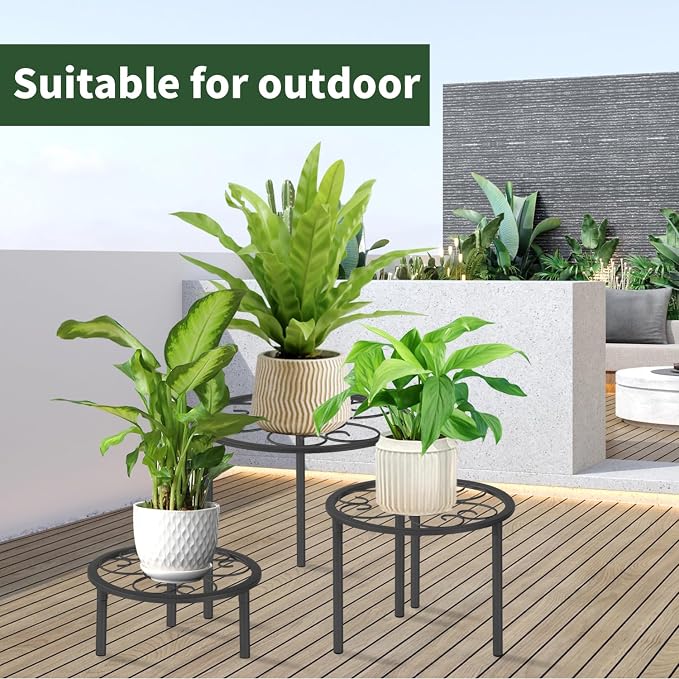 5 Pack Metal Plant Stands, Heavy Duty Potted Holder - Image 7