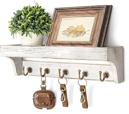 Rebee Vision Pine Wood Key Holder Wall Mount by REBEEVISION